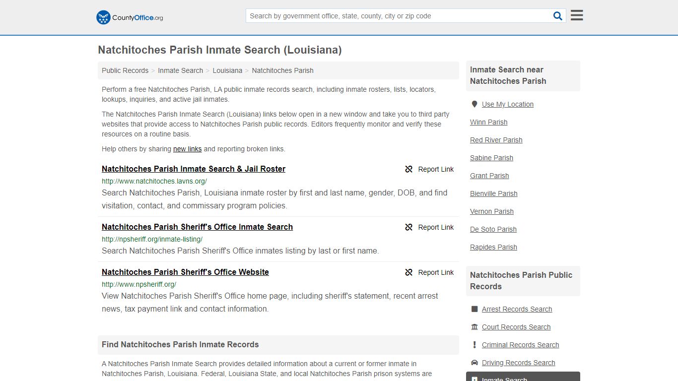 Inmate Search - Natchitoches Parish, LA (Inmate Rosters ...
